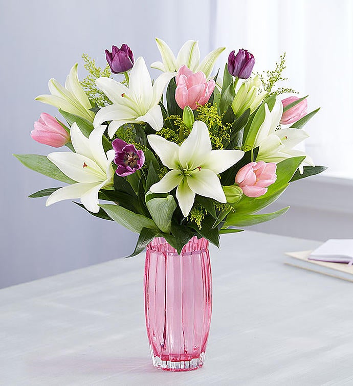 Spring Tulip & Lily Bouquet